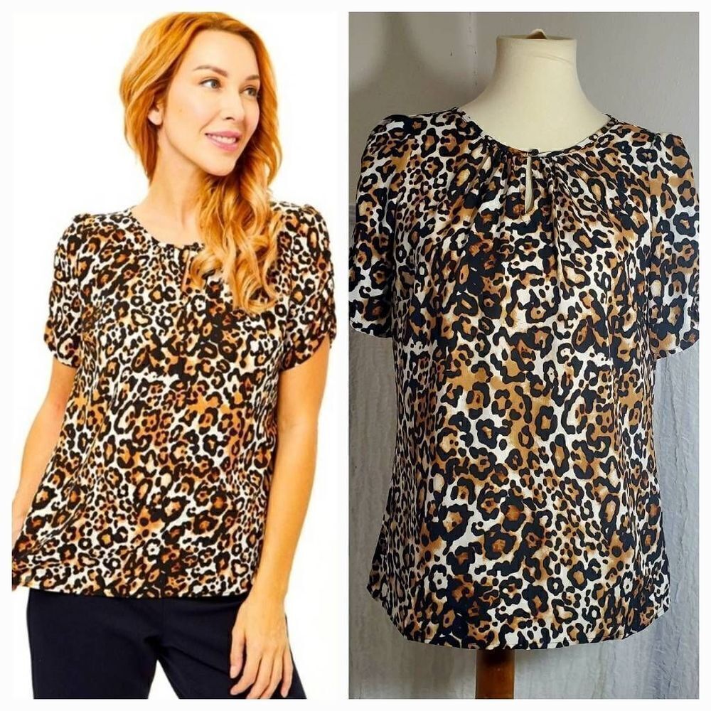 Talbots NWT Leopard Print Top Size Small